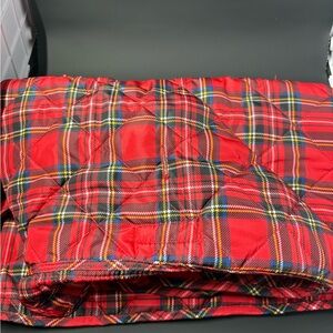 St. John's Bay Red Plaid Dog vest sz L. 100%polyester gently used